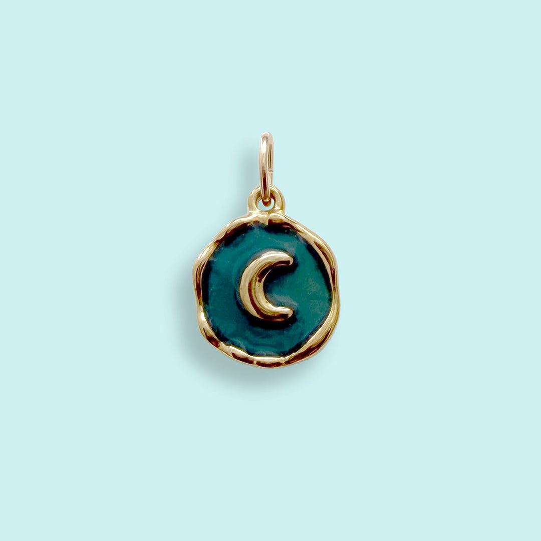 Teal Moon Charm - Ornamental Things