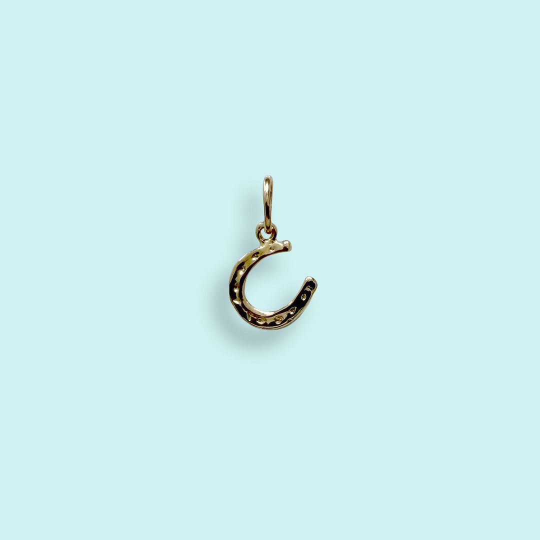Tiny Gold Horseshoe Charm - Ornamental Things