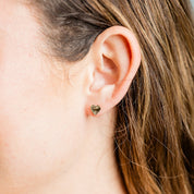 Tiny Heart Starburst Stud Earrings - Ornamental Things