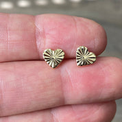 Tiny Heart Starburst Stud Earrings - Ornamental Things