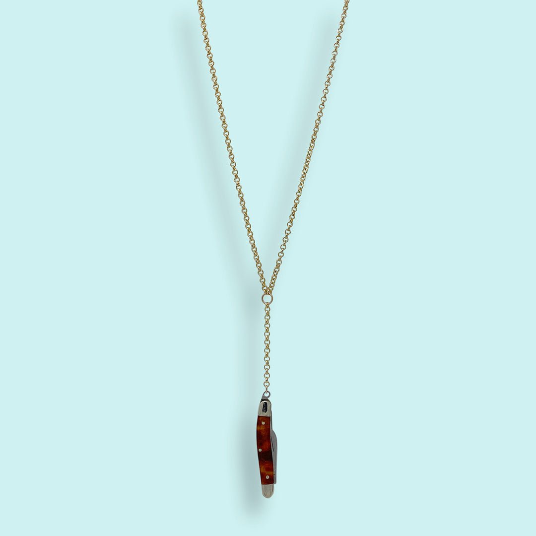 Tortoise Knife Y - drop Necklace - Ornamental Things