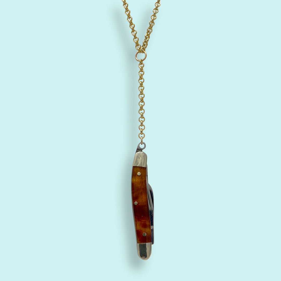 Tortoise Knife Y - drop Necklace - Ornamental Things