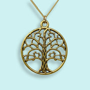 Tree on Gold Chain Necklace - Ornamental Things