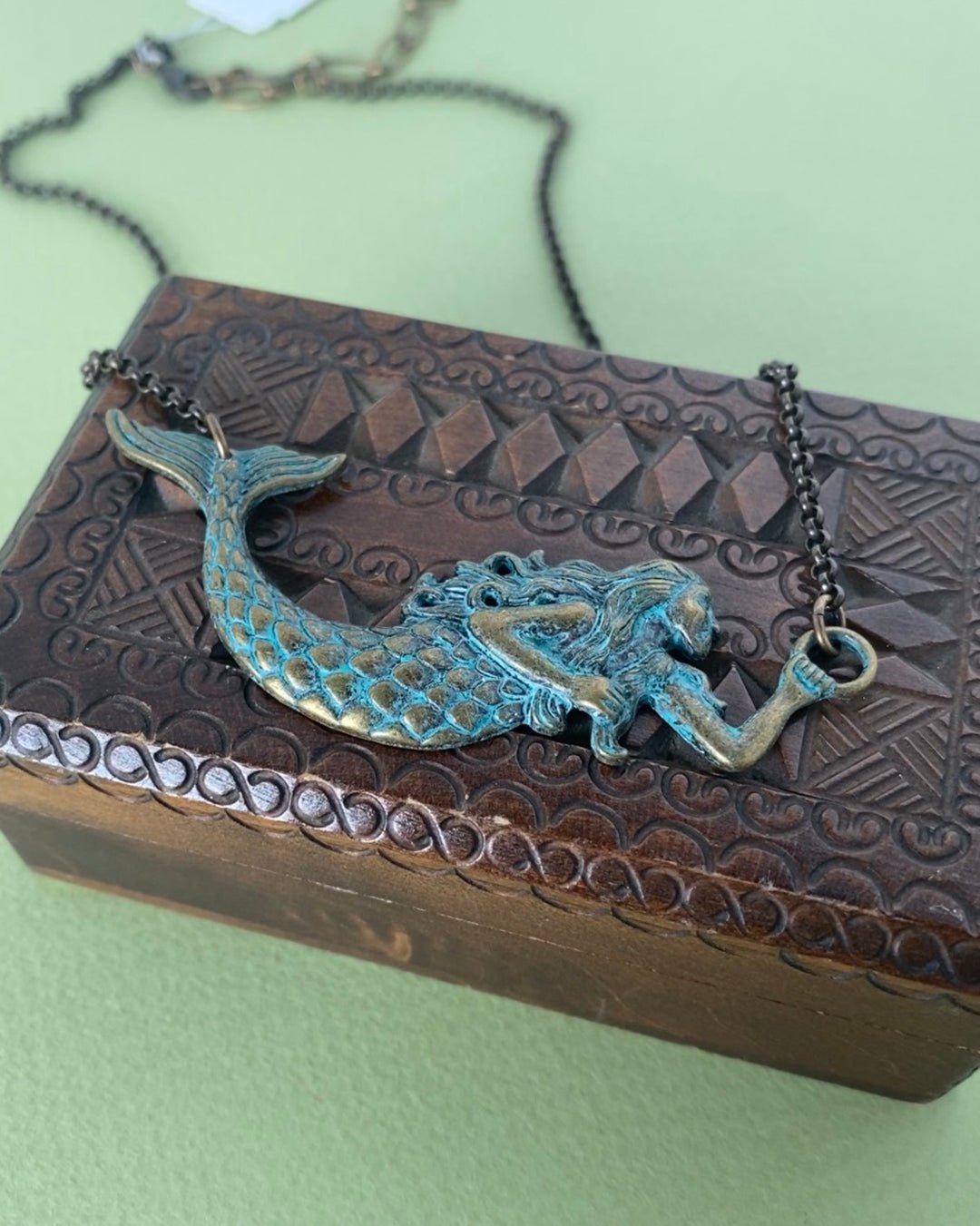 Verdigris Mermaid Necklace - Ornamental Things
