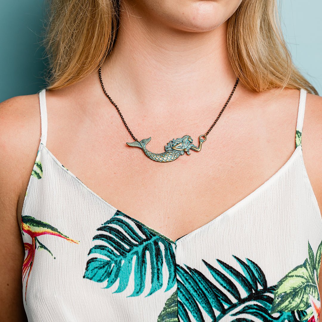 Verdigris Mermaid Necklace - Ornamental Things