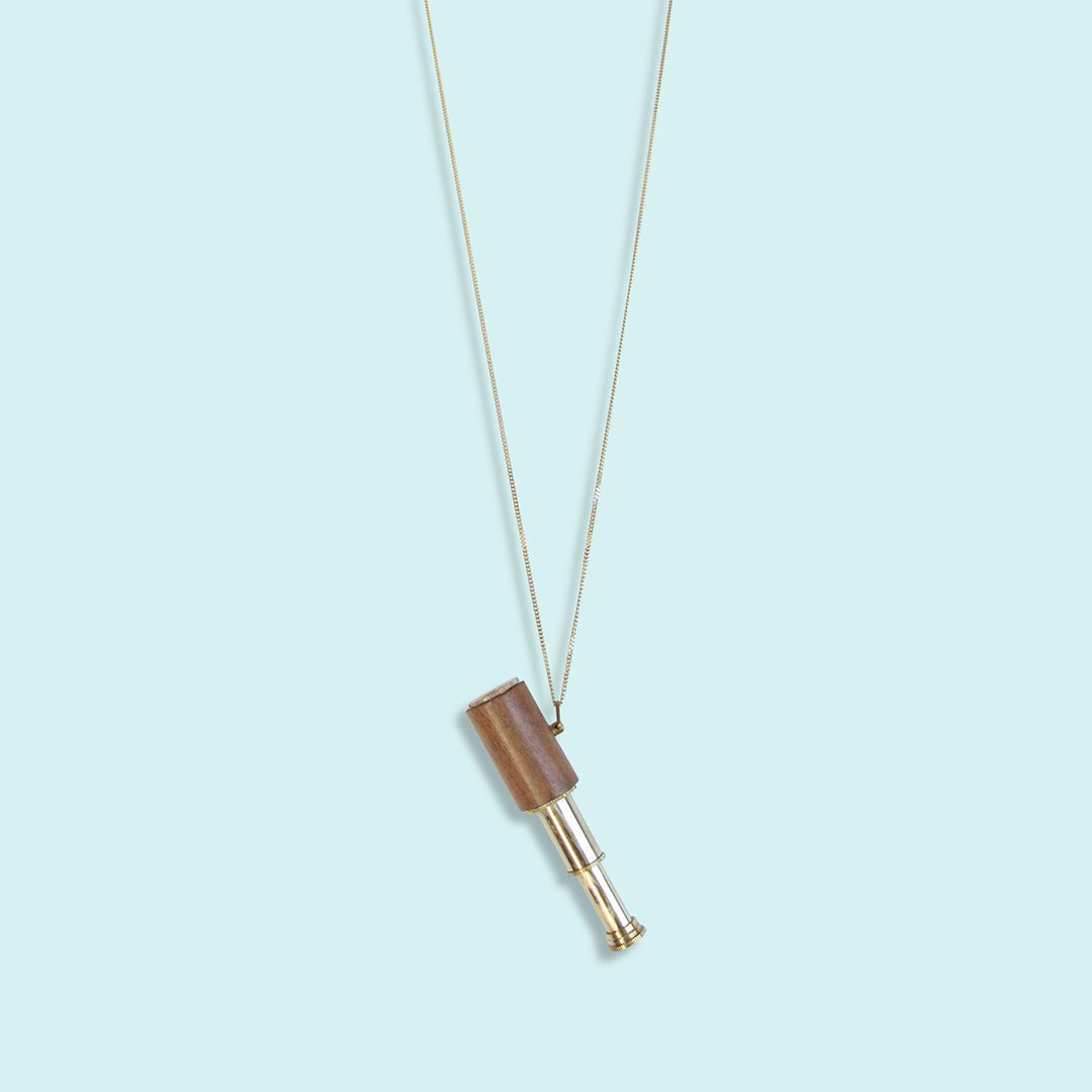 Wood Telescope Necklace - Ornamental Things