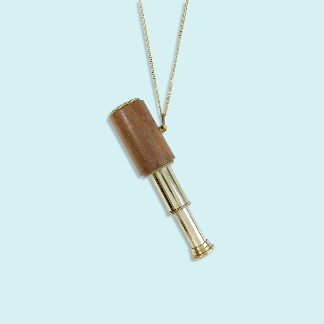 Wood Telescope Necklace - Ornamental Things