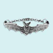 Load image into Gallery viewer, Silver Bat Bracelet