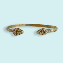 Load image into Gallery viewer, Gold Snake Cuff Bracelet