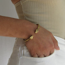 Load image into Gallery viewer, Gold Snake Cuff Bracelet