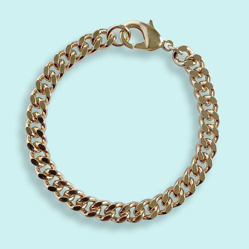 Gold Curb Chain Bracelet