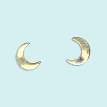 Load image into Gallery viewer, Tiny Moon Stud Earrings