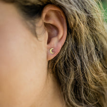 Load image into Gallery viewer, Tiny Moon Stud Earrings