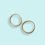 Tiny Gold Filled Endless Hoop Earrings