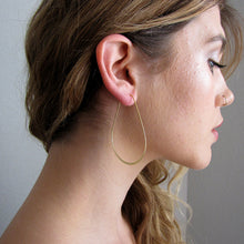 Load image into Gallery viewer, Oblong Hoop Earrings