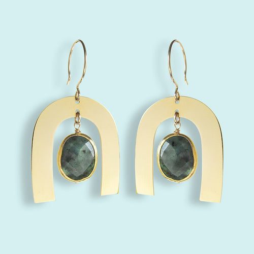 Emerald Arc Earrings