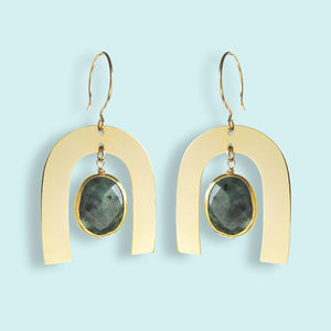 Emerald Arc Earrings