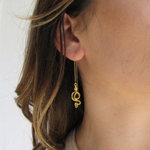 Load image into Gallery viewer, Snake Ear Threader Earrings
