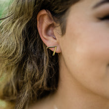 Load image into Gallery viewer, Greater-Than Stud Earrings