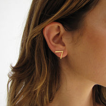 Load image into Gallery viewer, Greater-Than Stud Earrings