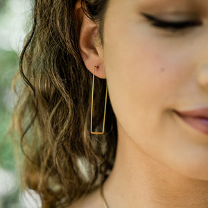 Rectangle Hoop Earrings