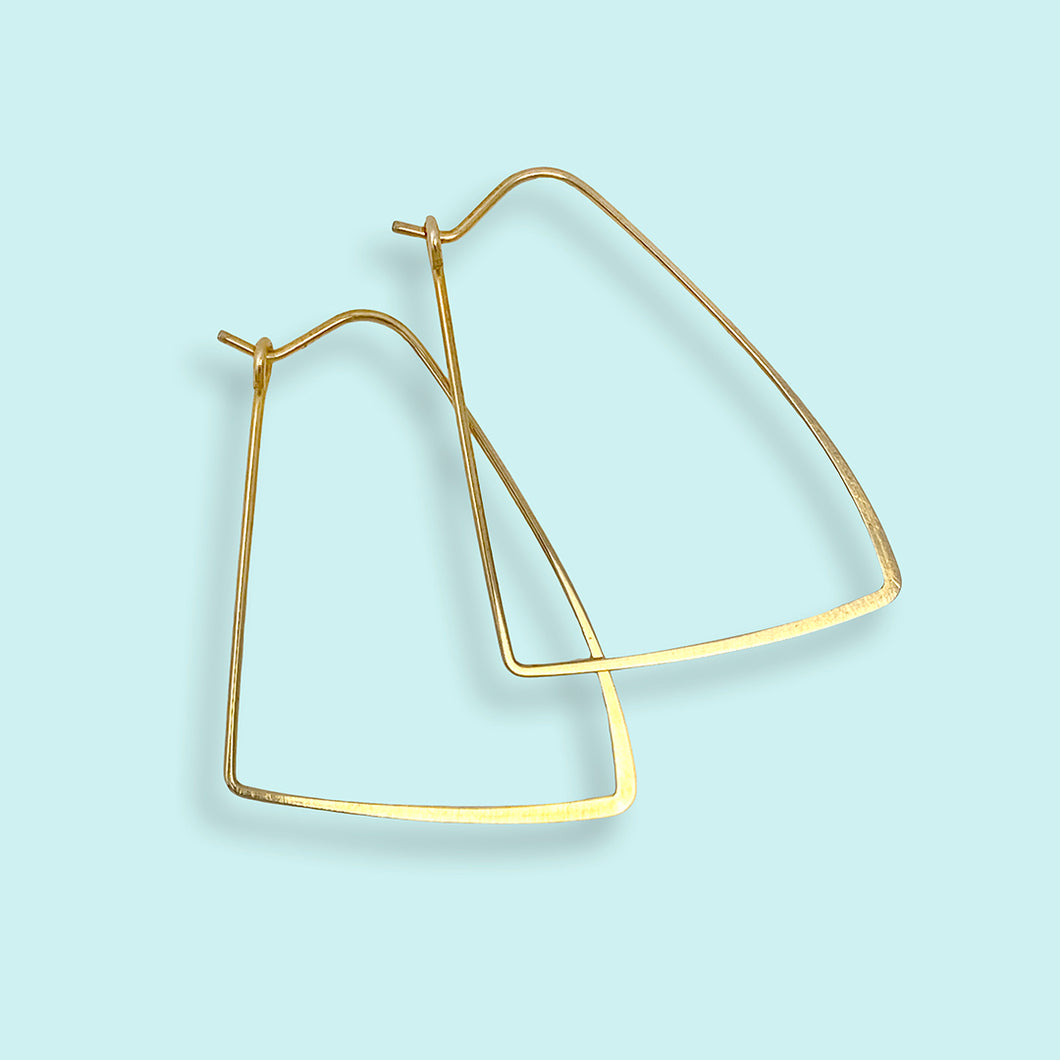 Trapezoid Hoop Earrings