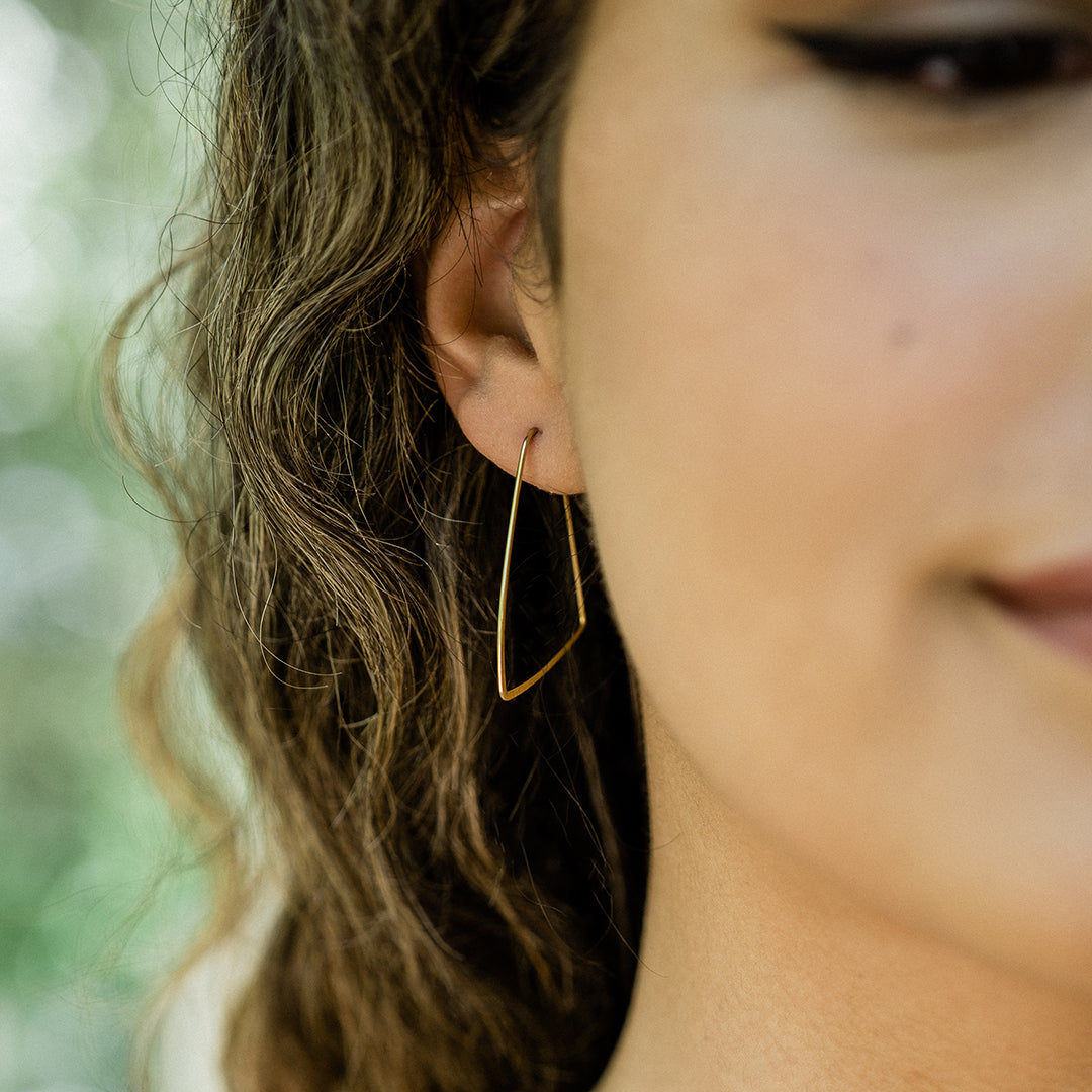 Trapezoid Hoop Earrings