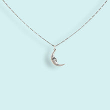 Load image into Gallery viewer, Silver Man in the Moon Necklace