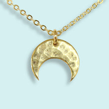 Load image into Gallery viewer, Hammered Moon Necklace