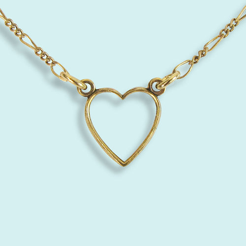 Little Antique Gold Heart Necklace