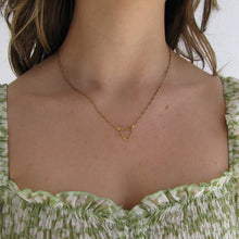 Load image into Gallery viewer, Little Antique Gold Heart Necklace
