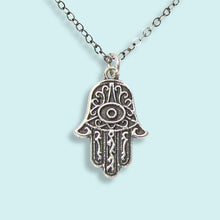 Load image into Gallery viewer, Sterling Hamsa Necklace
