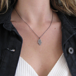 Sterling Hamsa Necklace