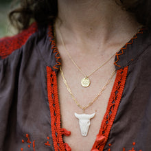 Load image into Gallery viewer, Evil Eye Hammered Medallion Necklace