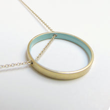 Load image into Gallery viewer, Small Blue Circle Necklace