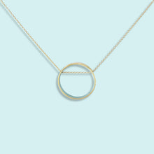 Load image into Gallery viewer, Small Blue Circle Necklace