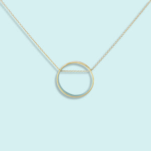 Small Blue Circle Necklace