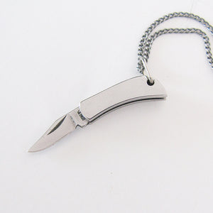 Silver Knife Necklace
