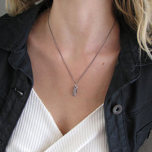 Silver Knife Necklace