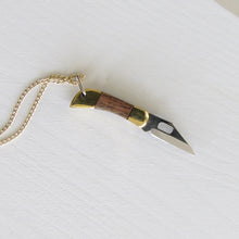 Load image into Gallery viewer, Tiny Wood Knife Necklace