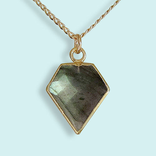 Labradorite Pentagon Necklace