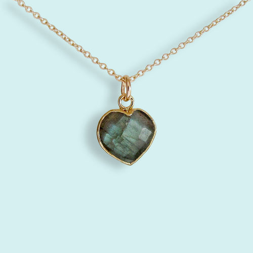 Labradorite Heart of Stone Necklace