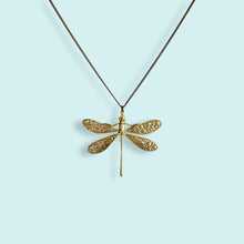 Load image into Gallery viewer, Golden Dragonfly Necklace