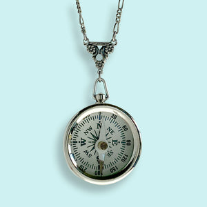 Silver Compass Garden Necklace
