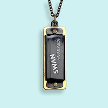 Load image into Gallery viewer, Black Harmonica Necklace