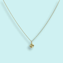 Load image into Gallery viewer, Tiny Gold Clover Necklace