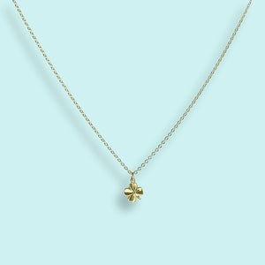 Tiny Gold Clover Necklace