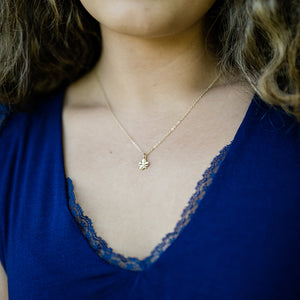 Tiny Gold Clover Necklace