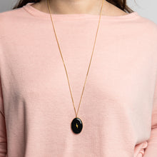 Load image into Gallery viewer, Black Lightning Locket Necklace