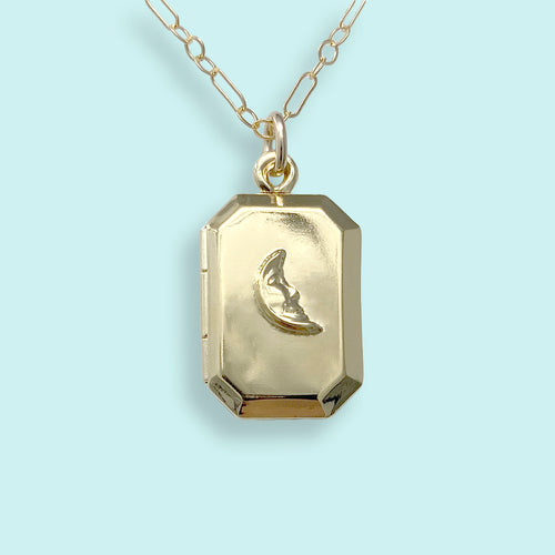 Man-in-the-Moon Locket Necklace